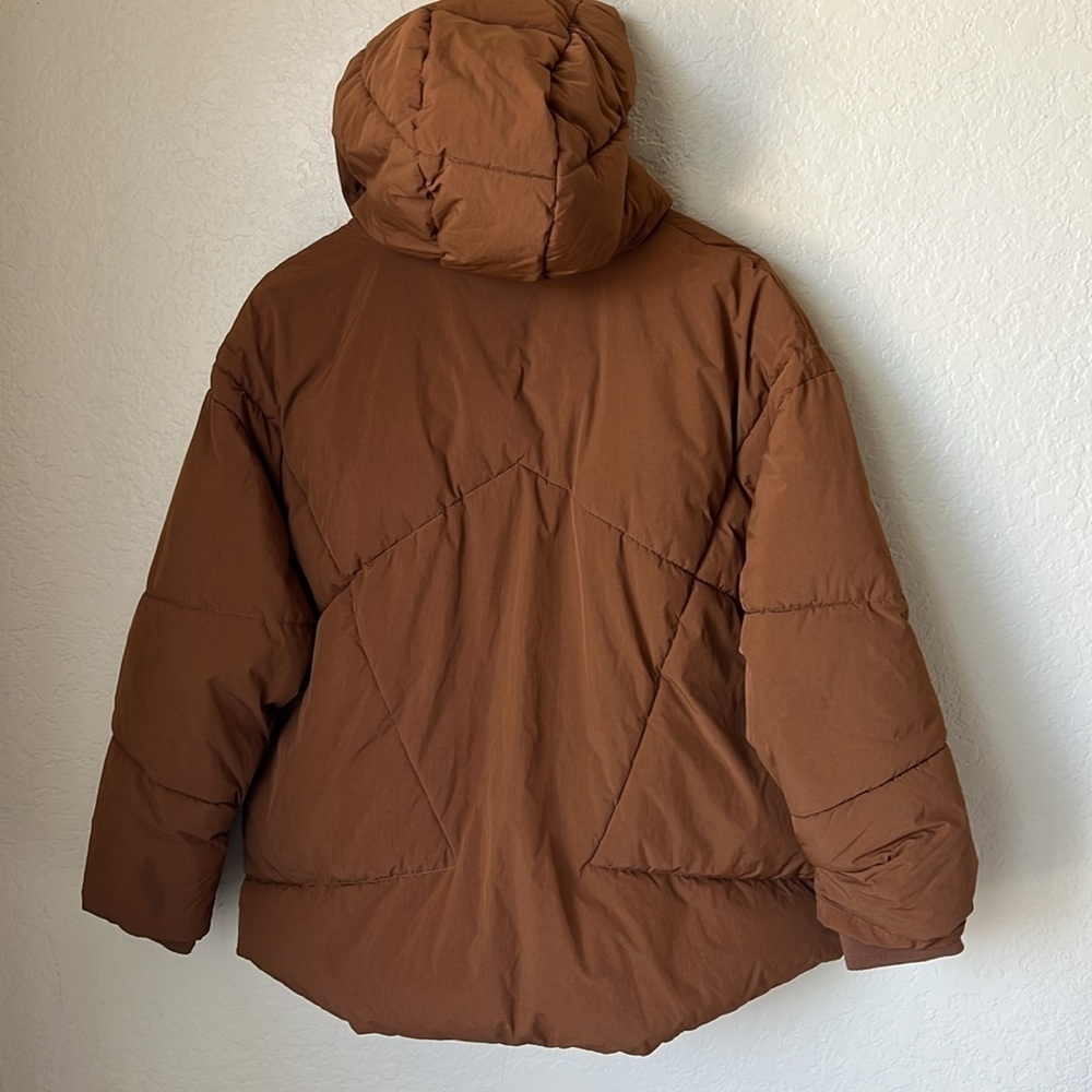 Essentiel antwerp brown and yellow chameleon puffer jacket - Picture 11 of 16